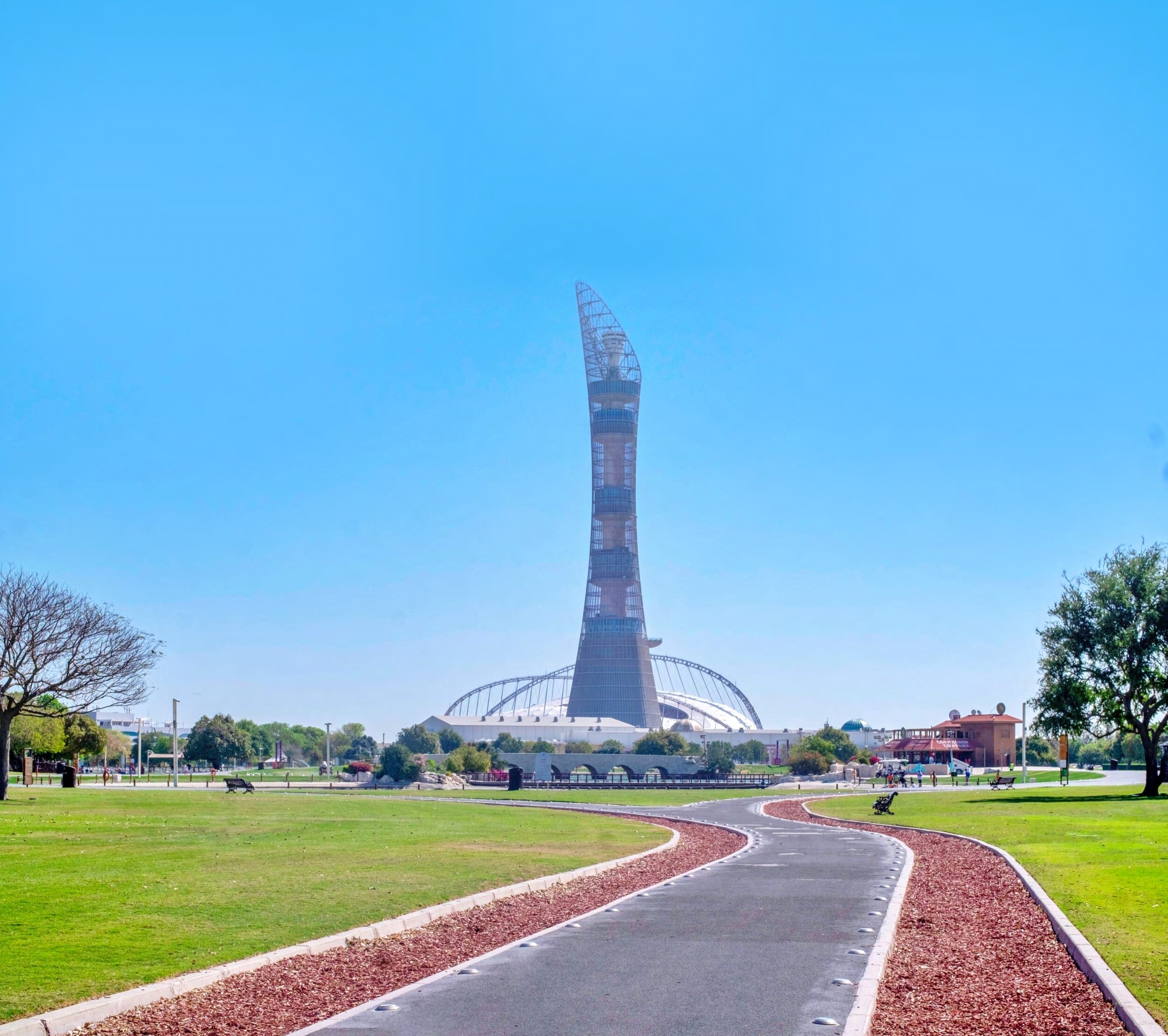 The Aspire Park and the Aspire Tower