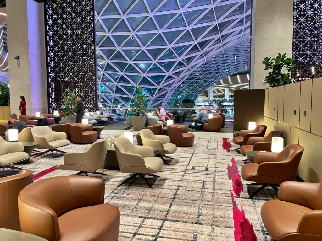 New Al Mourjan Business Lounge with Garden view on the Orchard at Hamad International Airport, Qatar