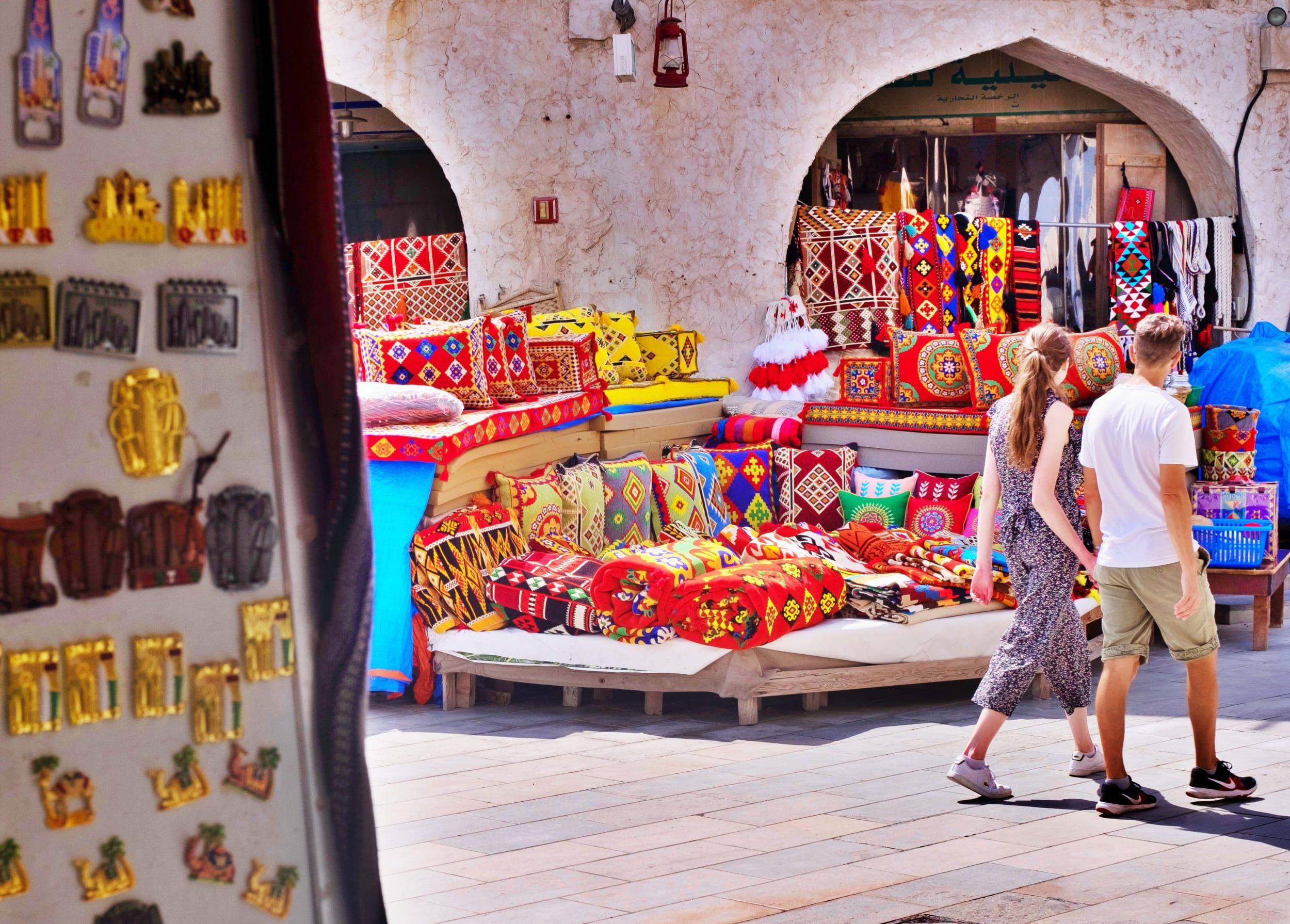 Colorful souvenirs at Souq Waqif