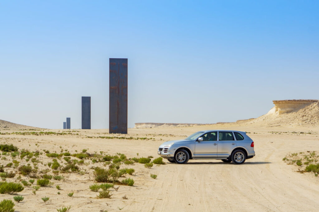 EAST-WEST / WEST-EAST, large sculptures by Richard Serra in the desert in Qatar