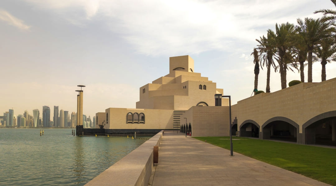 Museum of Islamic Art with Doha skyline