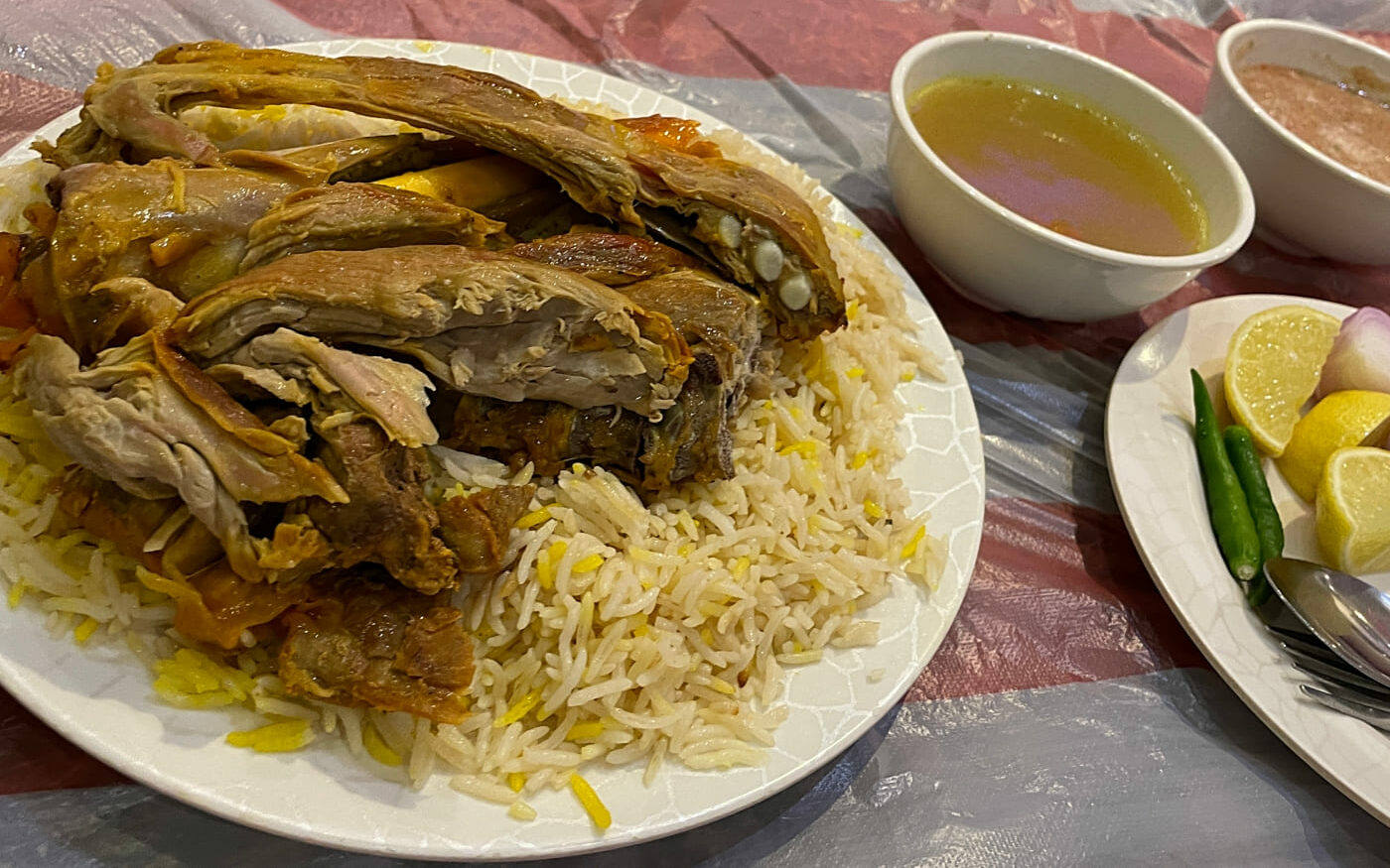 A must-try Yemeni dish, Mandi at Bandar Aden Restaurant in Souq Waqif