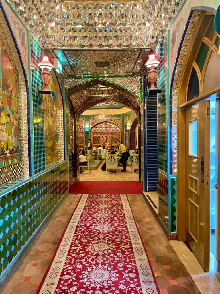 The entrance of Parisa Souq Waqif, a restaurant in Doha, Qatar