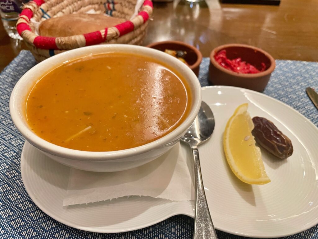 Harira soup at Argan Moroccan restaurant